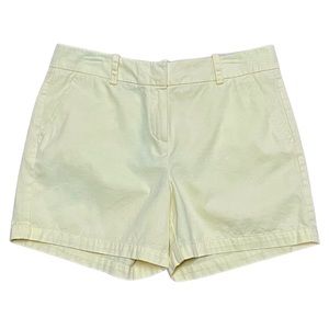 Sandro Women's size 10 100% Cotton Slash Pocket Yellow Chino Shorts Midi